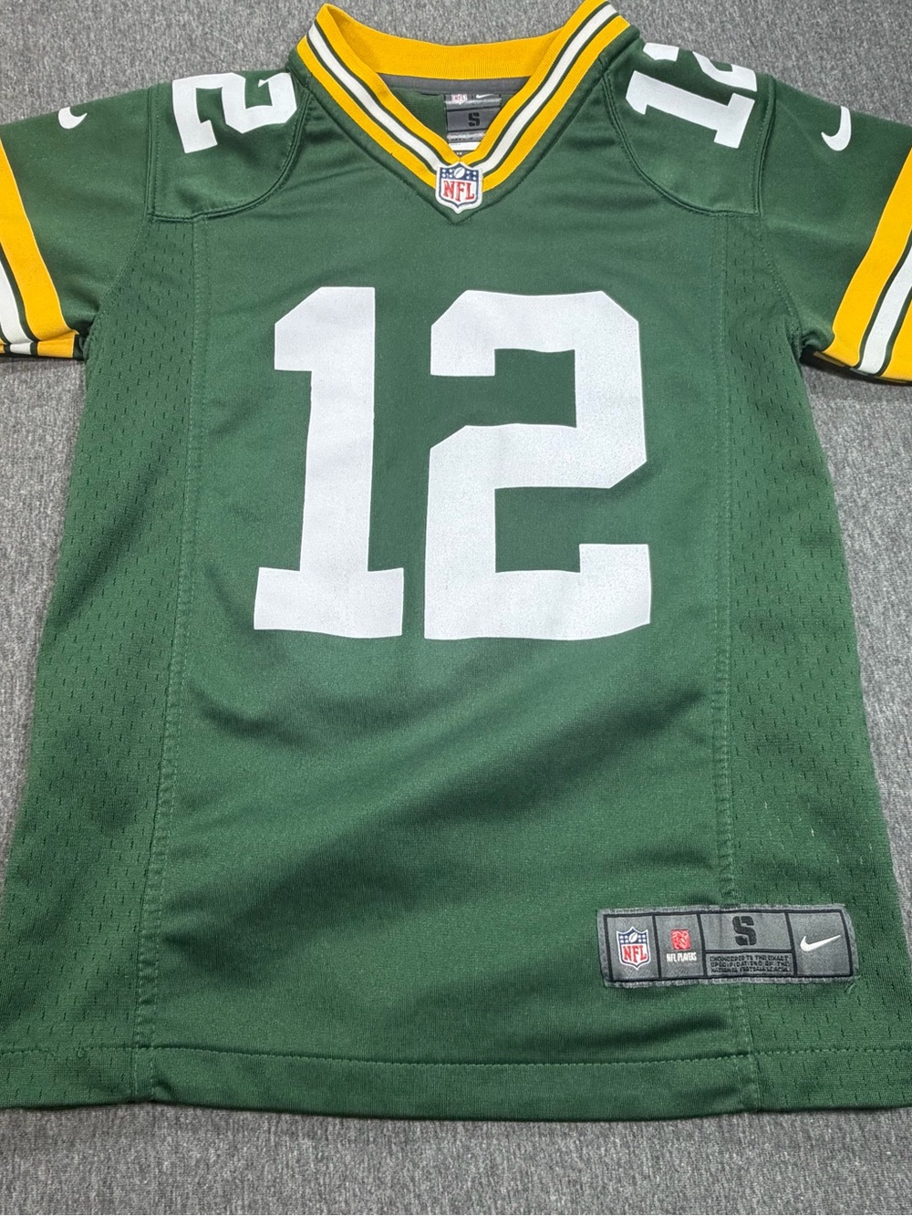 Nike On Field Green Bay Packers Aaron Rodger’s  #12 Football Jersey Youth Small